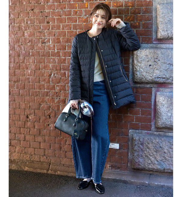 ANY SIS「【2WAY】ノーカラーミドル ダウン」|ダウン|