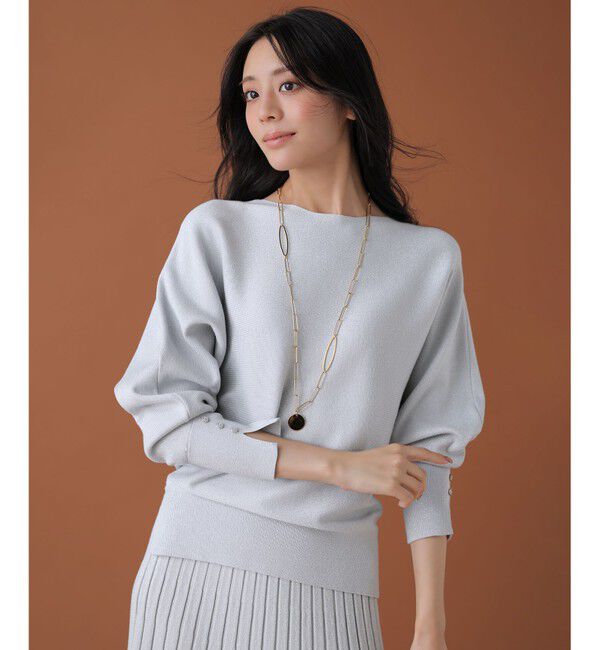 ANY SIS「CICA加工 ビューティドルマン ニット」|ニット・セーター|シルバー