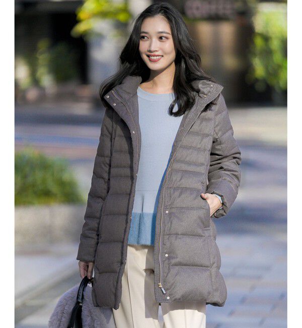 ANY SIS「【2WAY】シルキータフタロング ダウン」|ダウン|