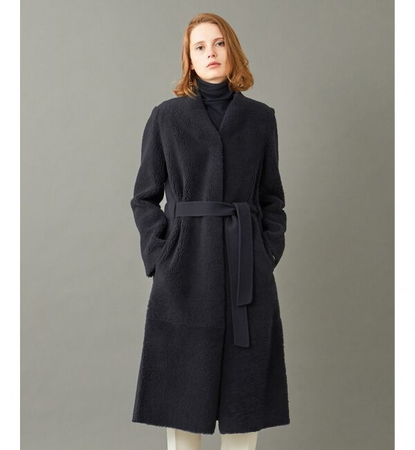 BEIGE,「GOOLE / ムートンコート」|その他|Navy