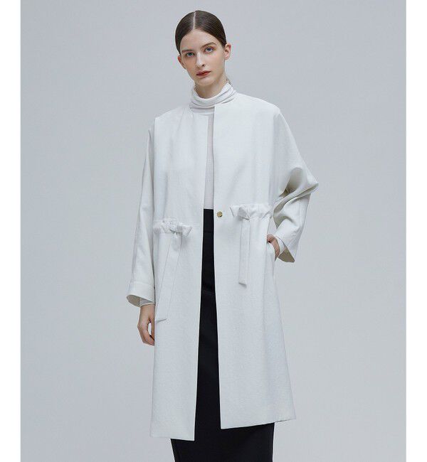 BEIGE,「MARIE / ノーカラーコート」|ノーカラーコート|Ecru