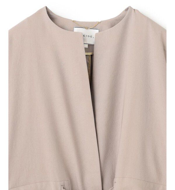 BEIGE,「MARIE / ノーカラーコート」|ノーカラーコート|