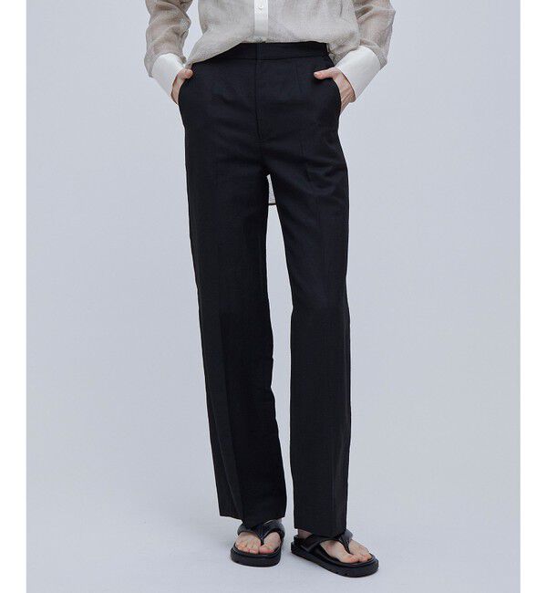 BEIGE,「CLAUDE / ワイドストレートパンツ」|その他|Black