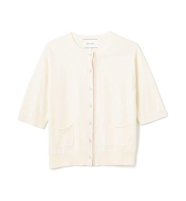 BEIGE,「【洗える】VALOIS / 半袖カーディガン」|カーディガン|