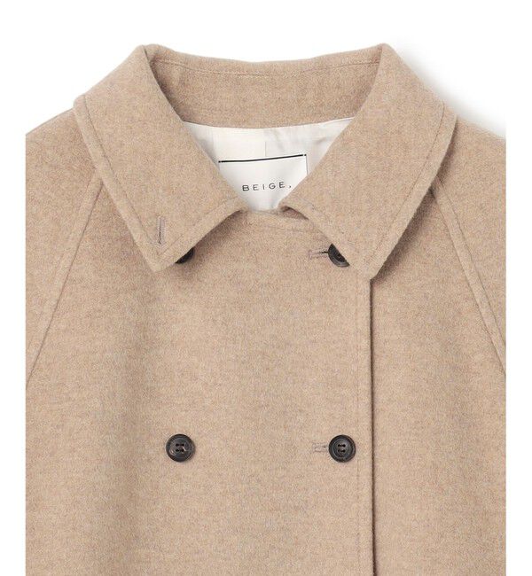 BEIGE,「【VERY NaVY掲載】LABBOCK / ウール混ラグランステンカラーコート」|ステンカラーコート|