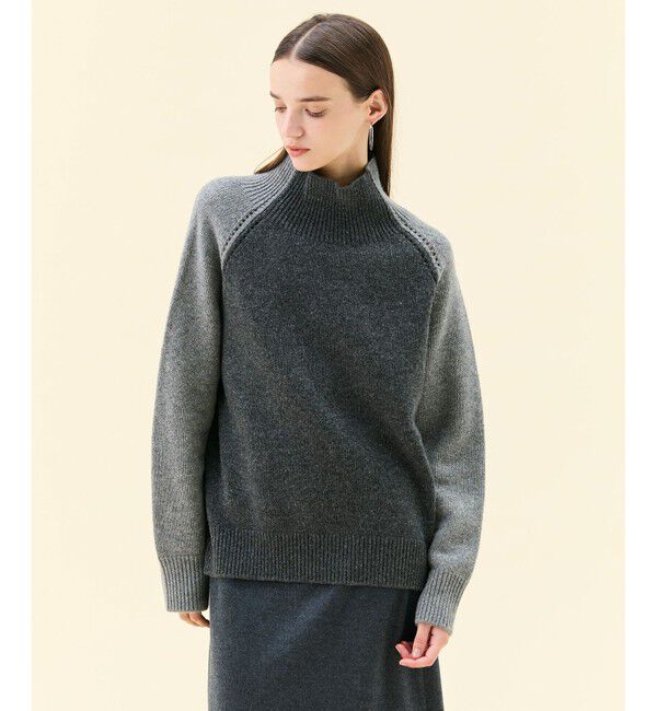 BEIGE,「【Oggi掲載】RULE / ウールカシミヤバイカラーハイネックニット」|ニット・セーター|