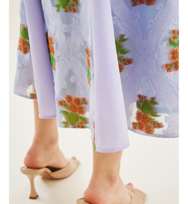 GRACE CONTINENTAL「タイルジャガードフレアスカート」|スカート|