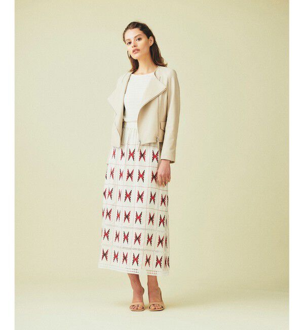 GRACE CONTINENTAL「キカ刺繍ロングスカート」|スカート|キナリ