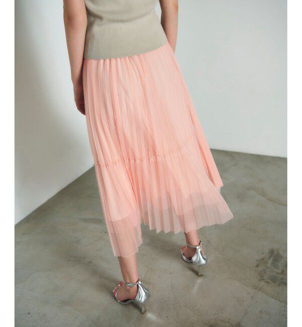 Diagram「ティアードラップチュールスカート」|スカート|ピンク