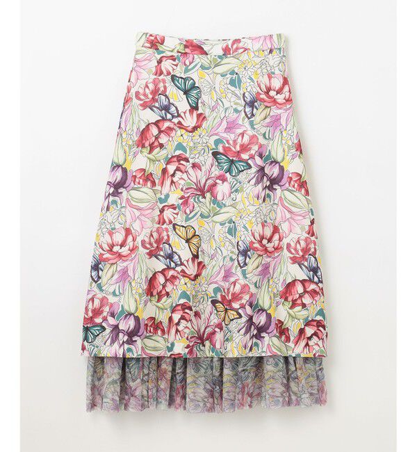 GRACE CONTINENTAL「フラワーガーデンプリントスカート」|スカート|