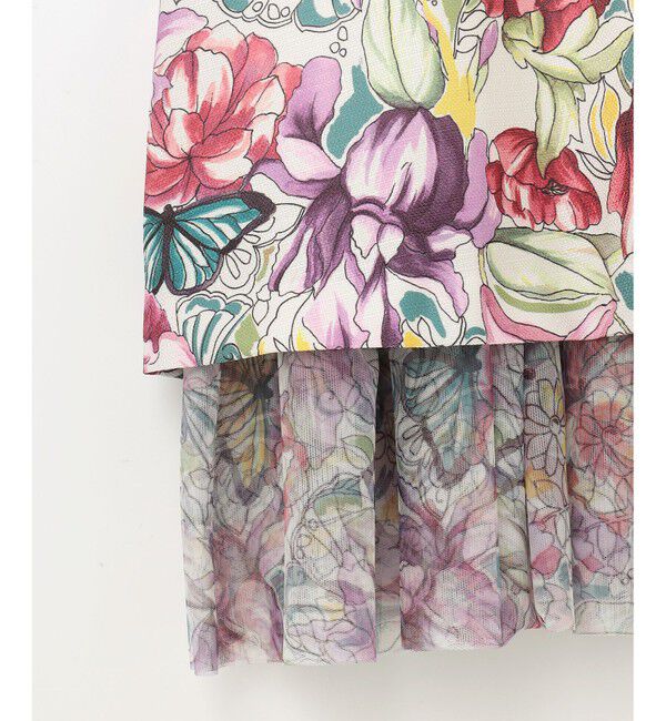 GRACE CONTINENTAL「フラワーガーデンプリントスカート」|スカート|