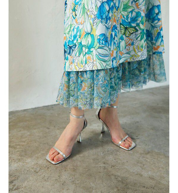 GRACE CONTINENTAL「フラワーガーデンプリントスカート」|スカート|