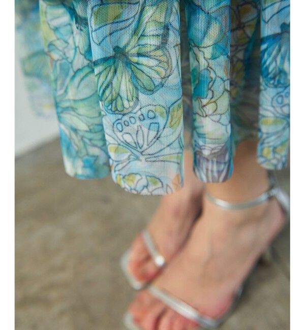 GRACE CONTINENTAL「フラワーガーデンプリントスカート」|スカート|