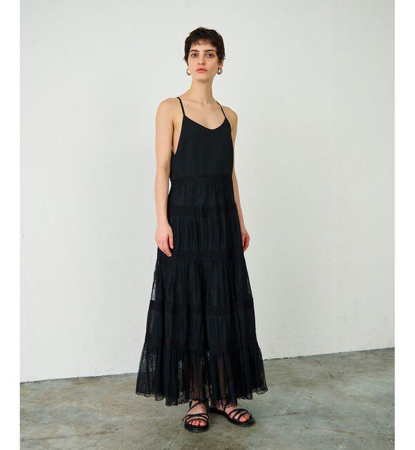 Diagram「レースコンビキャミソールワンピース」|ワンピース|ブラック