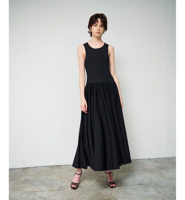 Grace Class「アメスリニットギャザーワンピース」|ワンピース|ブラック