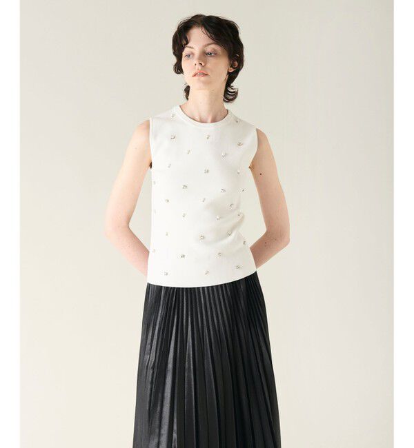 GRACE CONTINENTAL「ビジューニットトップ」|ニット・セーター|