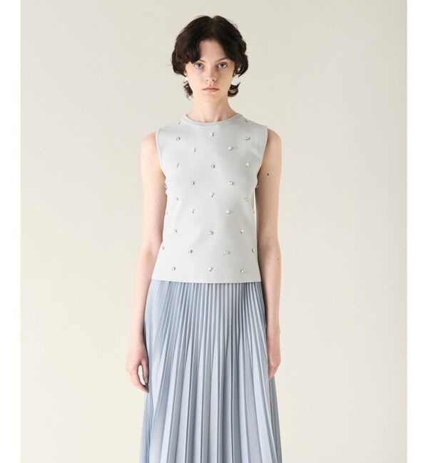 GRACE CONTINENTAL「ビジューニットトップ」|ニット・セーター|