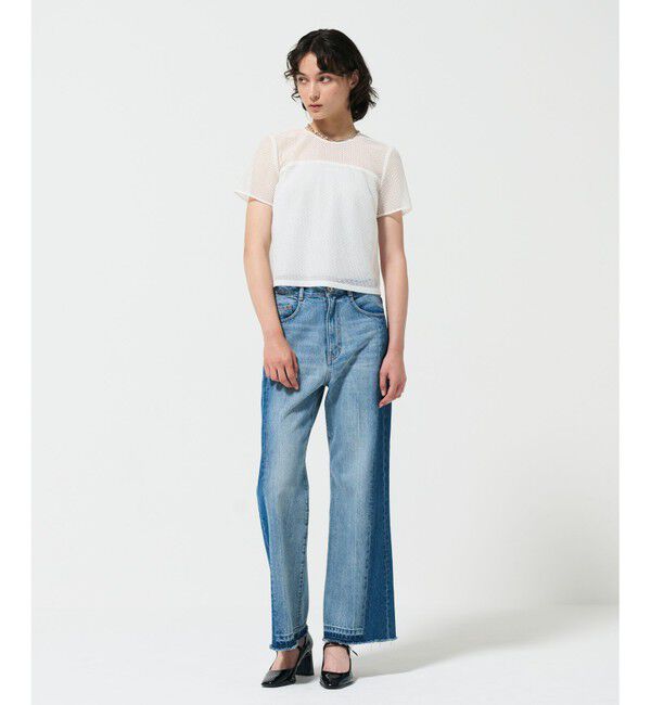 Diagram「サイド切替フレアデニムパンツ」|デニム|