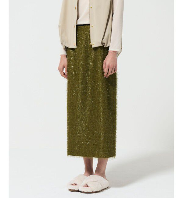 Diagram「フリンジジャガードタイトスカート」|スカート|カーキ