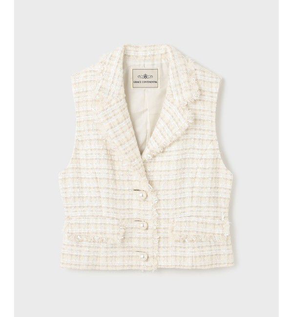 GRACE CONTINENTAL「ツイードベスト」|ベスト・ジレ|