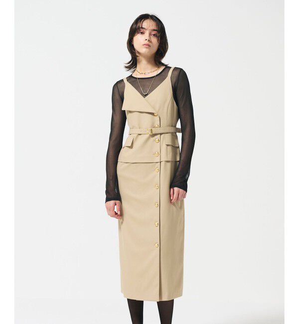 Diagram「タイトテーラージャンパースカート」|ワンピース|ベージュ