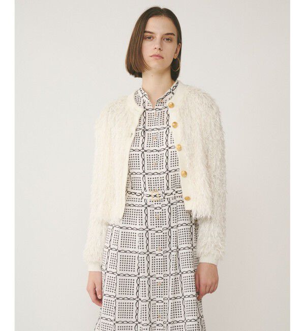 Diagram「フリンジニットカーディガン」|カーディガン|ホワイト