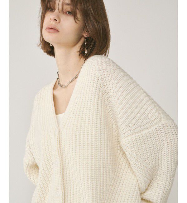 GRACE CONTINENTAL「畦ルーズニットカーディガン」|ニット・セーター|