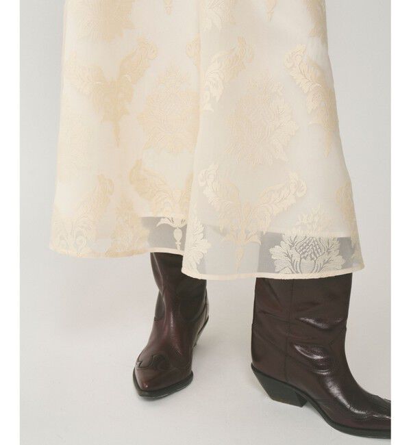 GRACE CONTINENTAL「オーナメントロングスカート」|スカート|