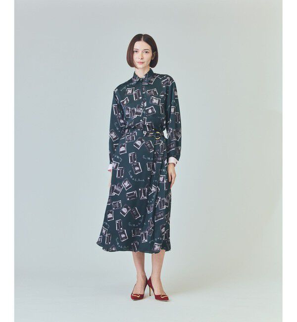  「トランププリントラップスカート」|スカート|ブラック