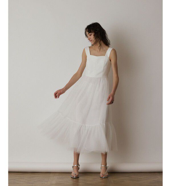  「チュールコンビティアードワンピース」|ワンピース|