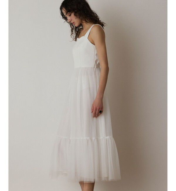  「チュールコンビティアードワンピース」|ワンピース|