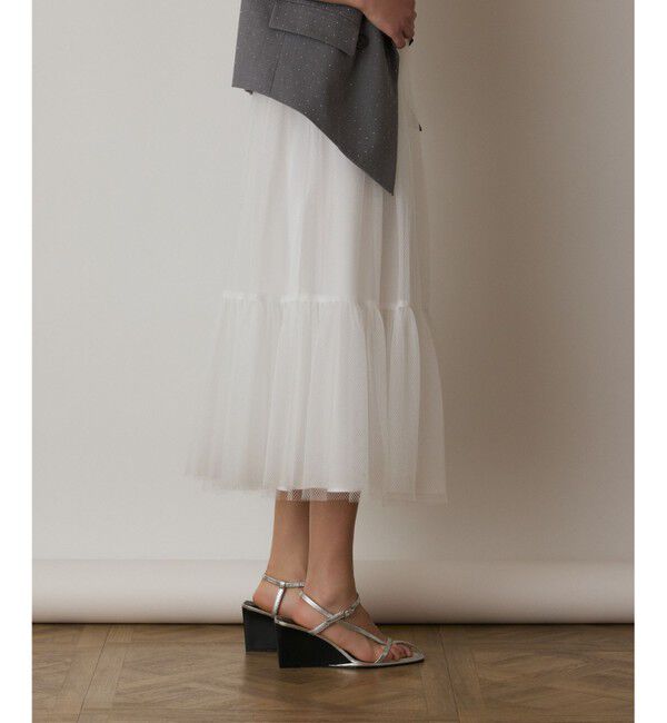  「チュールコンビティアードワンピース」|ワンピース|