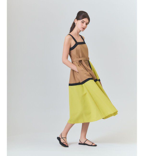 Grace Class「ライン配色キャミドレス」|ワンピース|