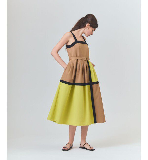 Grace Class「ライン配色キャミドレス」|ワンピース|