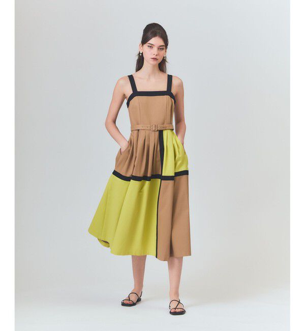 Grace Class「ライン配色キャミドレス」|ワンピース|