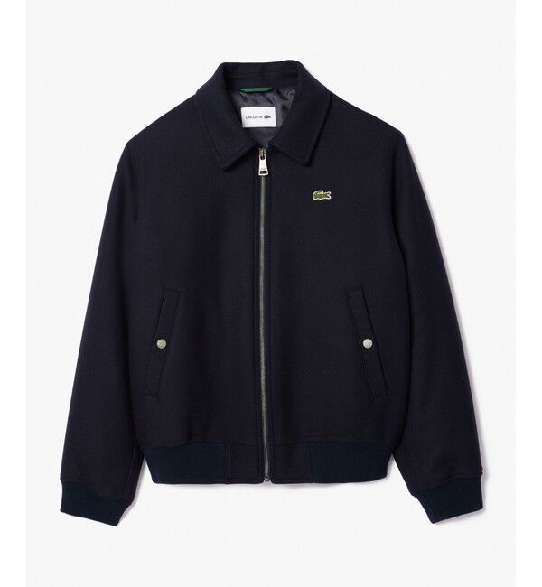 LACOSTE「裏地キルティング 中綿 ウールアビエイタージャケット」|ブルゾン・スタジャン|