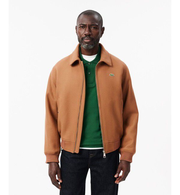 LACOSTE「裏地キルティング 中綿 ウールアビエイタージャケット」|ブルゾン・スタジャン|