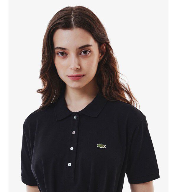 LACOSTE「鹿の子地マキシ丈ドレス ポロワンピース フレア Iライン」|ワンピース|