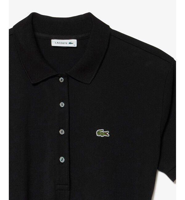 LACOSTE「鹿の子地マキシ丈ドレス ポロワンピース フレア Iライン」|ワンピース|