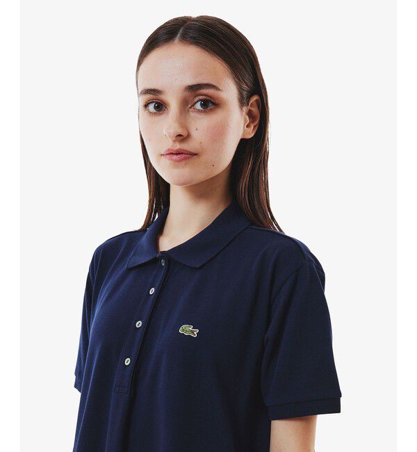 LACOSTE「鹿の子地マキシ丈ドレス ポロワンピース フレア Iライン」|ワンピース|