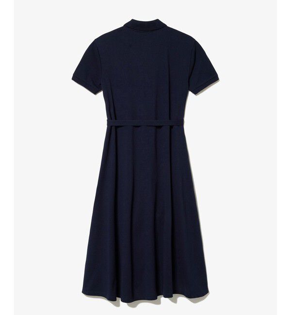 LACOSTE「鹿の子地マキシ丈ドレス ポロワンピース フレア Iライン」|ワンピース|