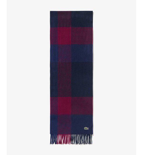 LACOSTE「メリノウールブロックチェックマフラー」|マフラー|