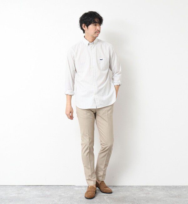 NOLLEY'S goodman「《ビジカジ対応》綿麻COOLMAX スリムフィットパンツ 25SS」|チノ|