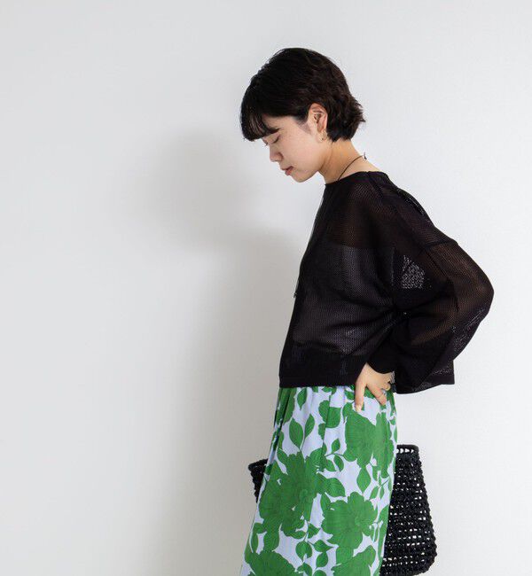 NOLLEY'S「《手洗い可能》ドライメッシュショートプルオーバーニット」|ニット・セーター|