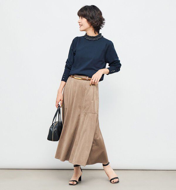 NOLLEY'S「《セットアップ対応》ウォッシャブルストレッチスエードフレアスカート」|フレア|