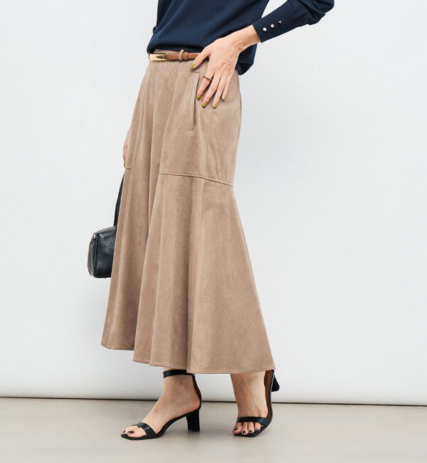 NOLLEY'S「《セットアップ対応》ウォッシャブルストレッチスエードフレアスカート」|フレア|