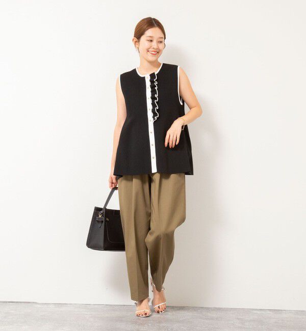 NOLLEY'S「【追加】《手洗い可能》フリル付きペプラムベスト」|ベスト・ジレ|