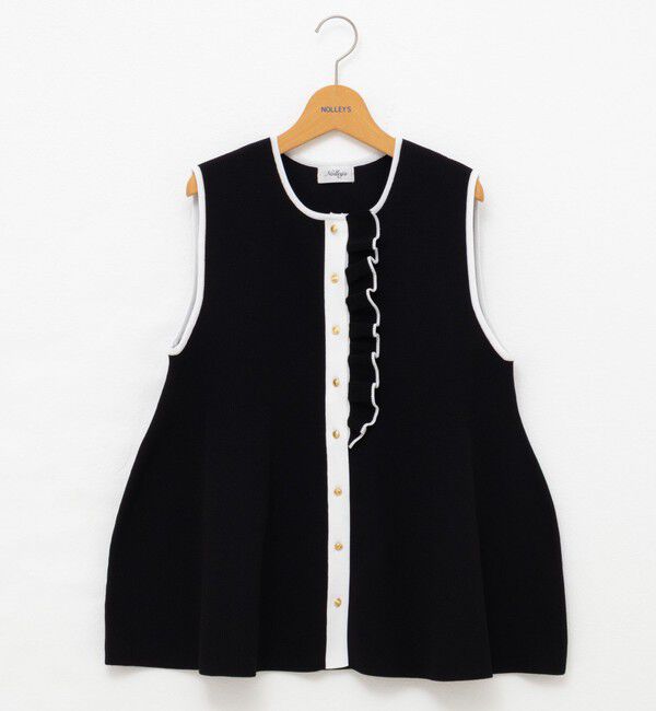 NOLLEY'S「【追加】《手洗い可能》フリル付きペプラムベスト」|ベスト・ジレ|