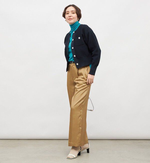 NOLLEY'S「《手洗い可能》鹿の子編みクルーネックカーディガン」|カーディガン|