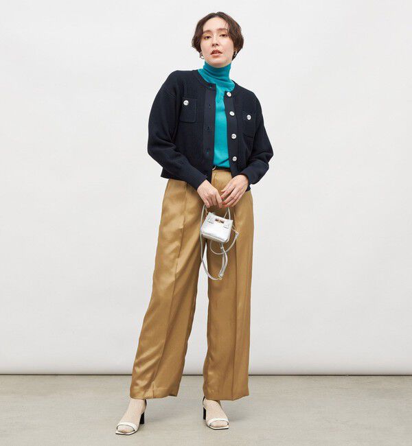 NOLLEY'S「《手洗い可能》鹿の子編みクルーネックカーディガン」|カーディガン|